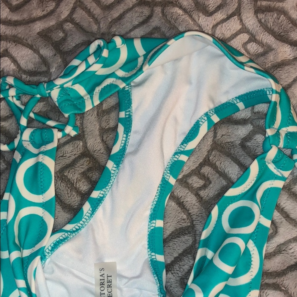 Vintage Victoria’s Secret teal/white string bikini - Picture 4 of 7